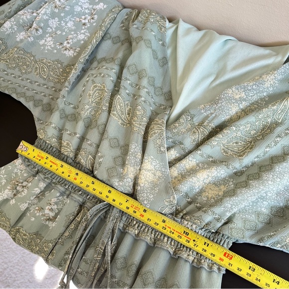 Altar’d State Long Sleeve Bandanna Print Wrap Front Dress - Picture 12 of 14